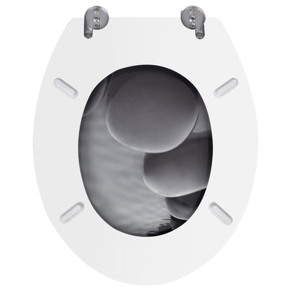 Wc Sedátka S Víky 2 Ks Mdf Kameny