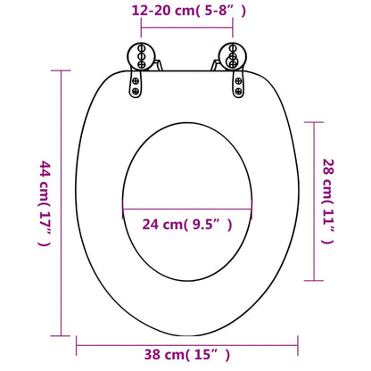 Wc Sedátka S Víky 2 Ks Mdf Mořská Hvězdice