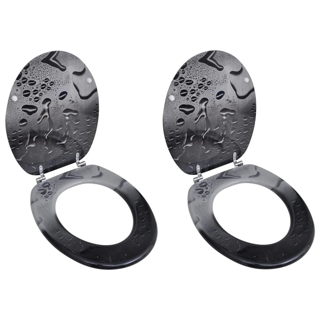 Wc Sedátko Mdf S Víkem Jednoduchý Design Hnědé