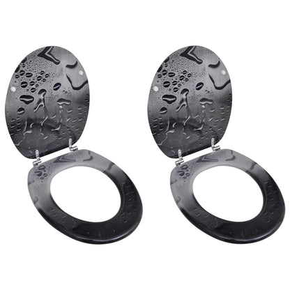 Wc Sedátko Mdf S Víkem Jednoduchý Design Hnědé