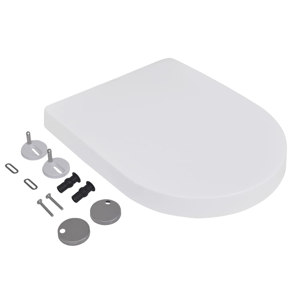 Wc Sedátka S Funkcí Pomalého Sklápění 2 Ks Bílá Plastová