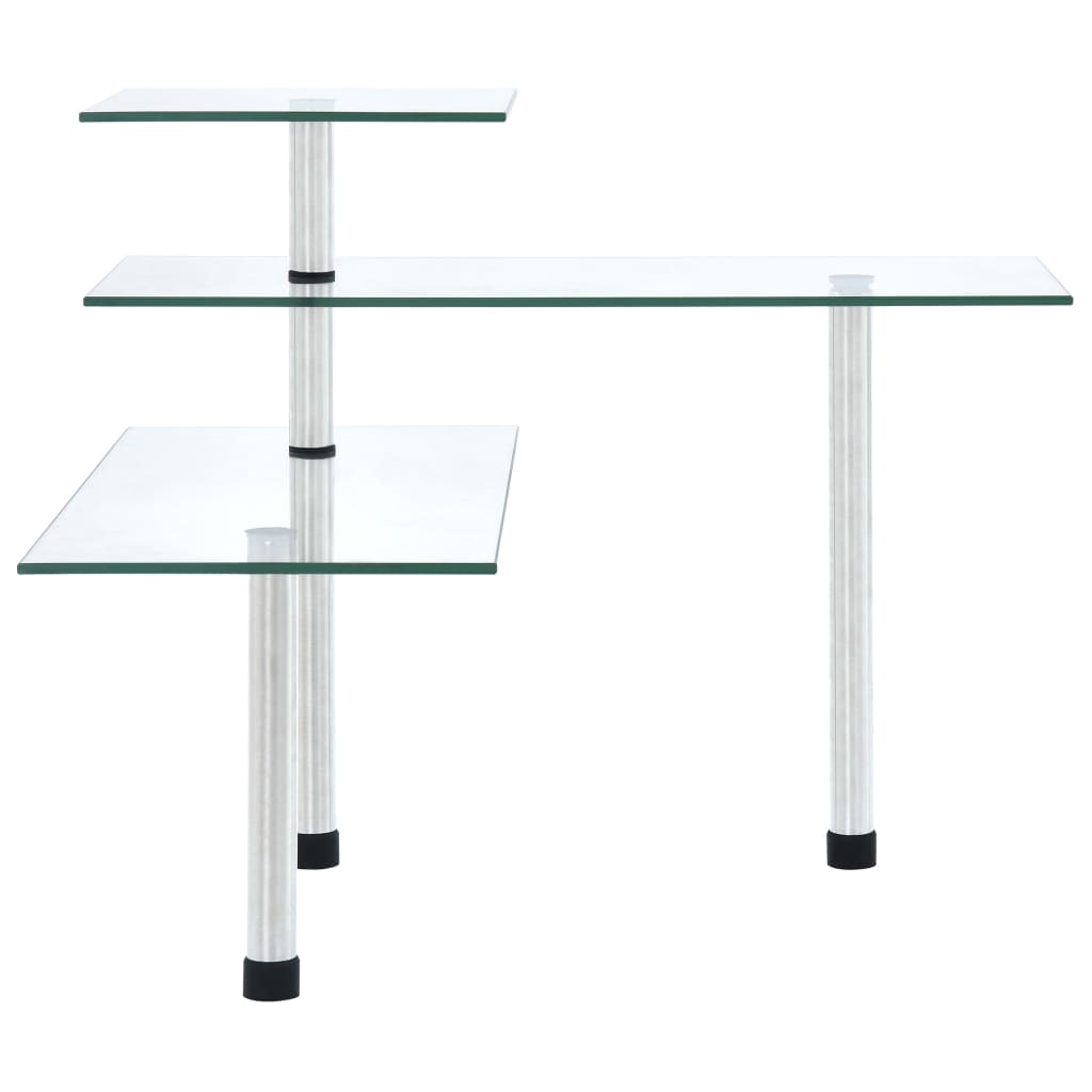 3Patrová Rohová Kuchyňská Police Tvrzené Sklo