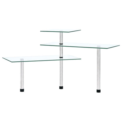 3Patrová Rohová Kuchyňská Police Tvrzené Sklo