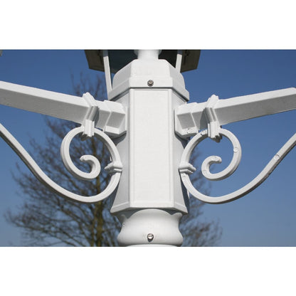 Zahradní Lampa Kingston, Kandelábr Se 3 Rameny 215 Cm, Bílý