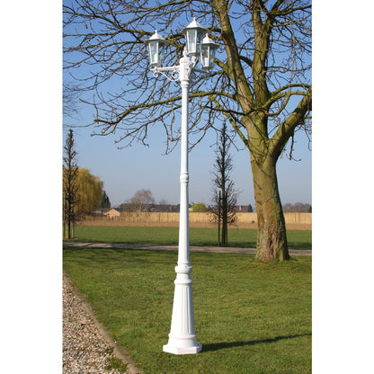 Zahradní Lampa Kingston, Kandelábr Se 3 Rameny 215 Cm, Bílý