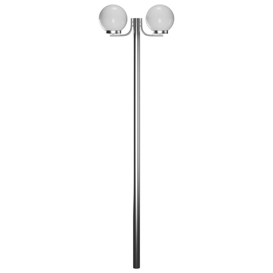 Vysoká Zahradní Lampa Se 2 Svítidly 220 Cm