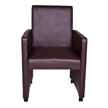 Jídelní Židle 2 Ks Hnědé Umělá Kůže Světle Šedá