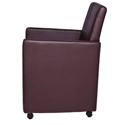 Jídelní Židle 2 Ks Hnědé Umělá Kůže Světle Šedá