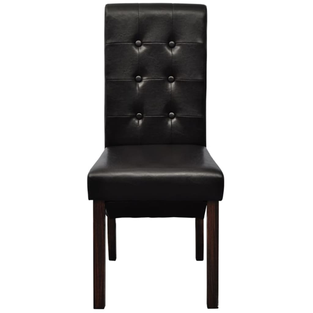 Jídelní Židle 2 Ks Hnědé Umělá Kůže