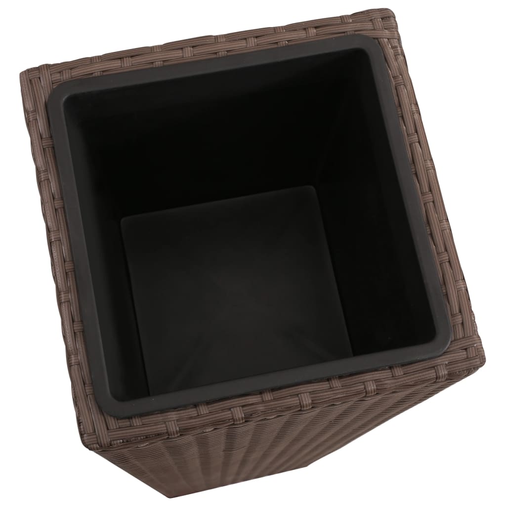 Zahradní Vyvýšené Záhony 3 Ks Polyratan Hnědé