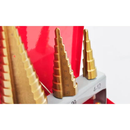 Set 3 Ks Stupňovitých Vrtáků Hss Na Kov S Kufříkem