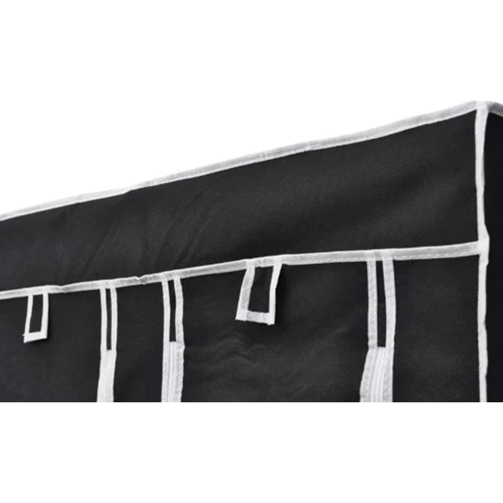 Skládací Skříň Černá 110 X 45 X 175 Cm