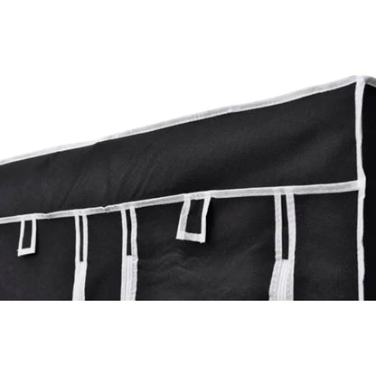 Skládací Skříň Černá 110 X 45 X 175 Cm