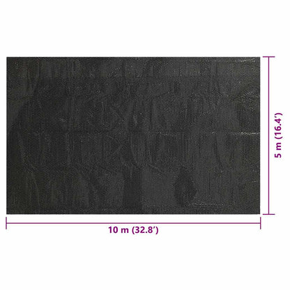 Čtvercový Černý Bazénový Kryt 10X5M