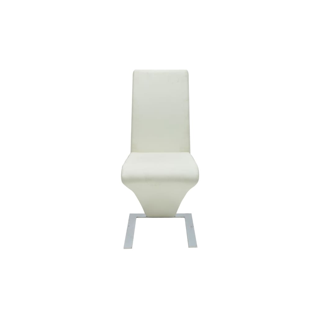 Jídelní Židle 4 Ks Bílé Umělá Kůže