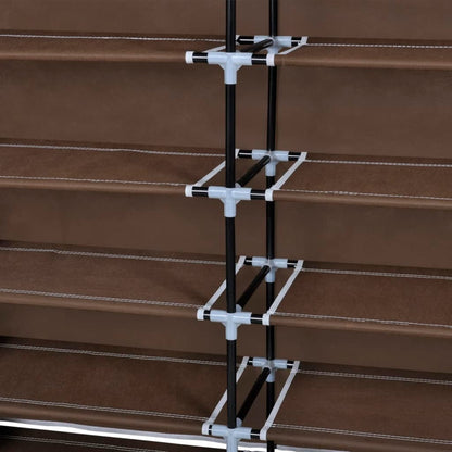 Látkový Botník S Potahem 45 X 150 X 176 Cm Hnědý