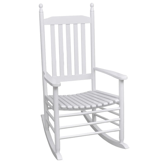 Houpací Křeslo S Prohnutým Sedákem Bílé Dřevo