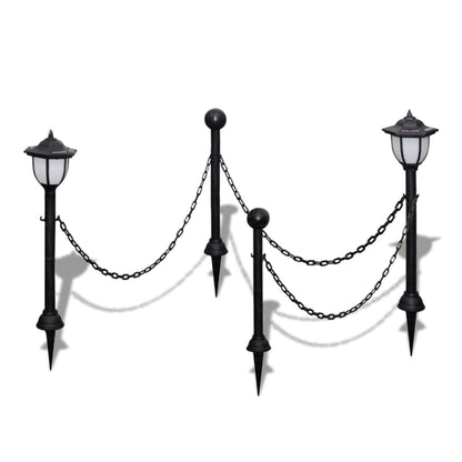 Řetězový Plot Se Solárními Světly 2 Led Lampy 2 Sloupky