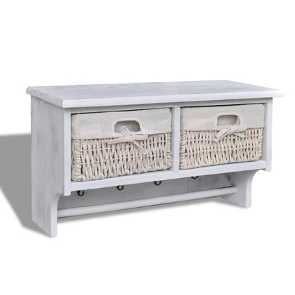 Nástěnná Police 60 X 23,5 X 33 Cm Dřevo Pavlovnie