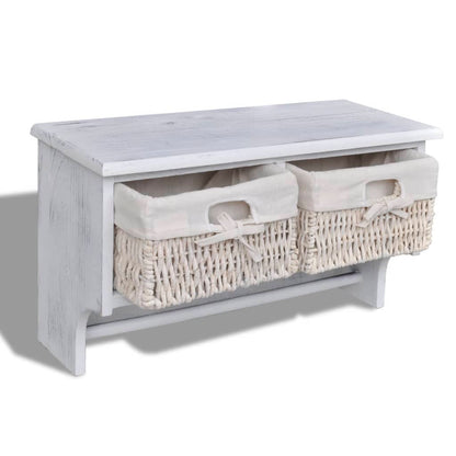 Nástěnná Police 60 X 23,5 X 33 Cm Dřevo Pavlovnie