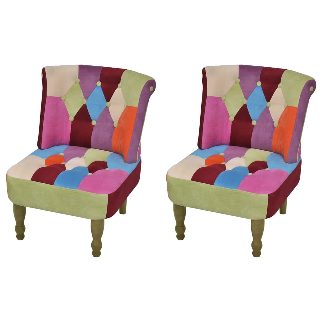 Francouzské Křeslo Patchwork Textil