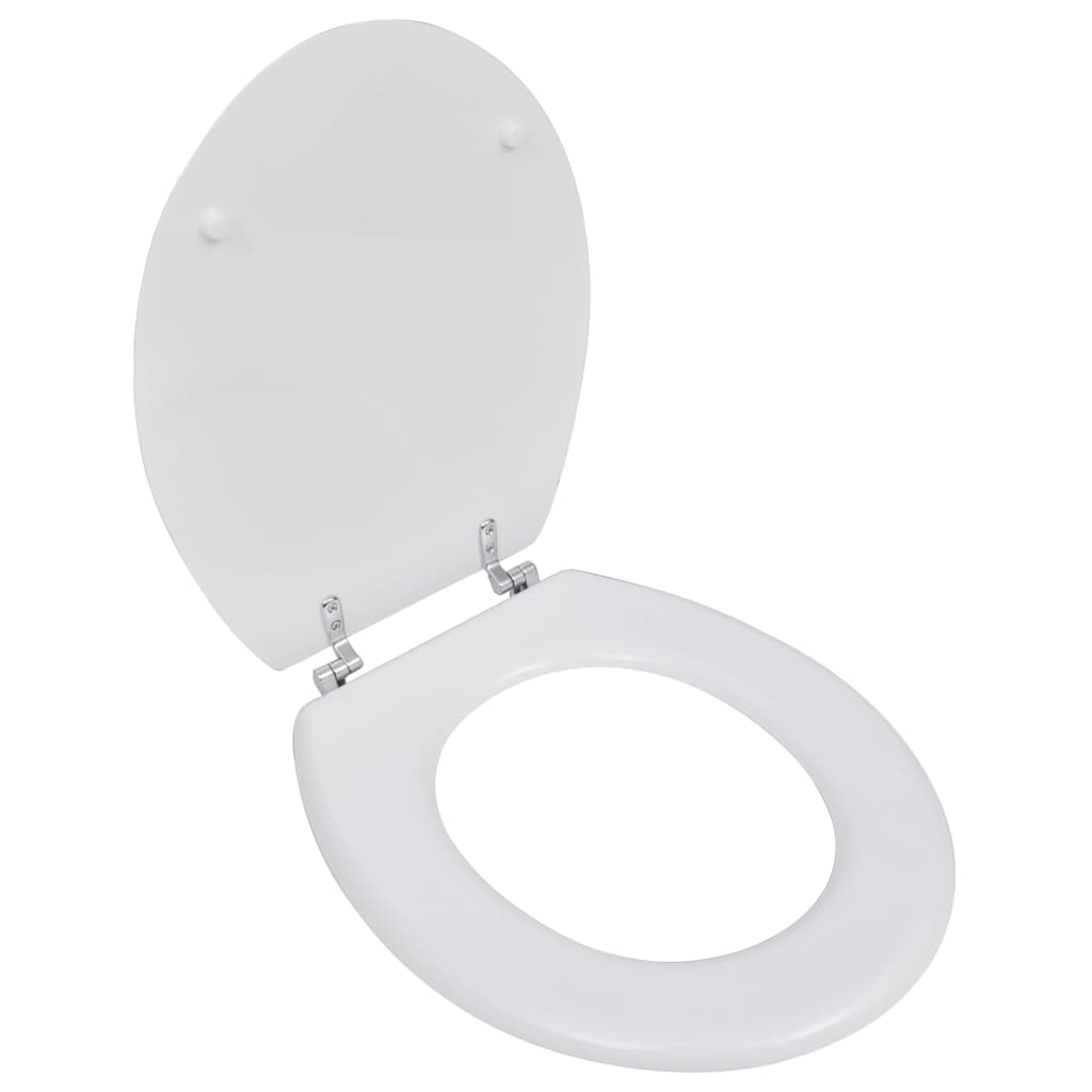 Wc Sedátko Mdf S Víkem Jednoduchý Design Bílé