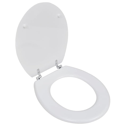 Wc Sedátko Mdf S Víkem Jednoduchý Design Bílé