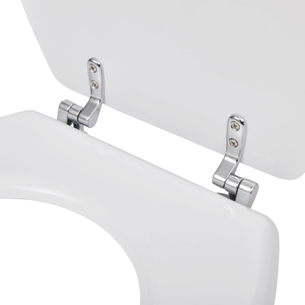 Wc Sedátko Mdf S Víkem Jednoduchý Design Bílé