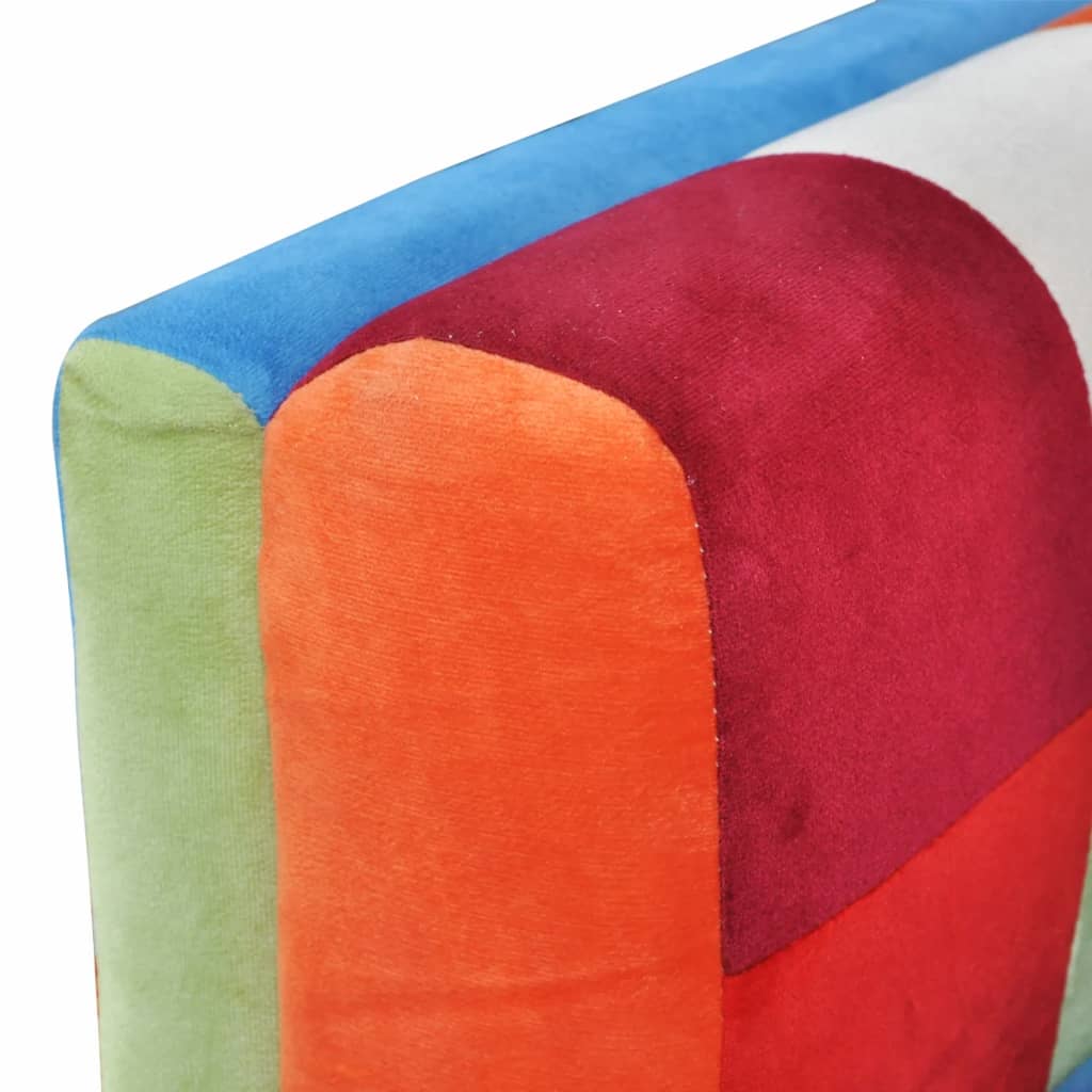 Krychlové Křeslo, Chromované Nohy, Patchwork, Textilní
