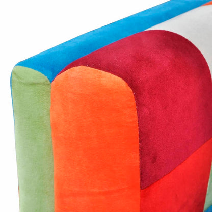Krychlové Křeslo, Chromované Nohy, Patchwork, Textilní