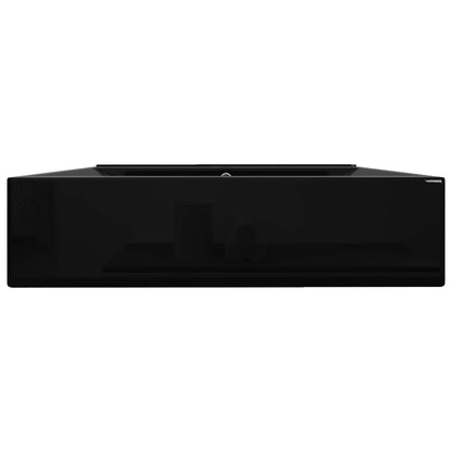 Keramické Umyvadlo Obdélníkové Černé S Otvorem Na Baterii 60 X 46 Cm