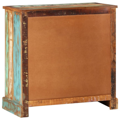 Příborník 2 Zásuvky A Dvířka Vintage Masivní Recyklované Dřevo