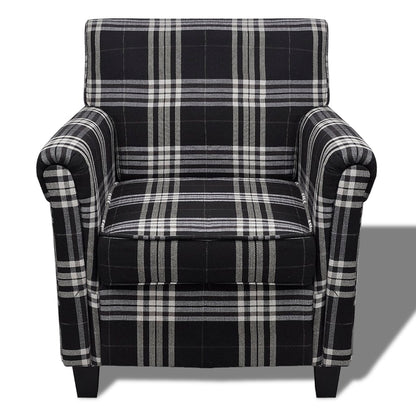 Křeslo S Poduškou Černé Textil