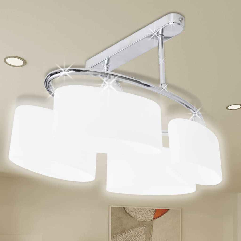 Stropní Svítidlo S Eliptickými Stínidly Na 5 Žárovek E14 200 W
