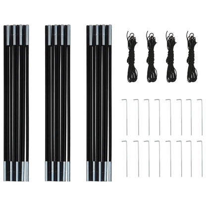 Kempingový Stan Pro 4 Osoby Námořnicky Modrý / Žlutý