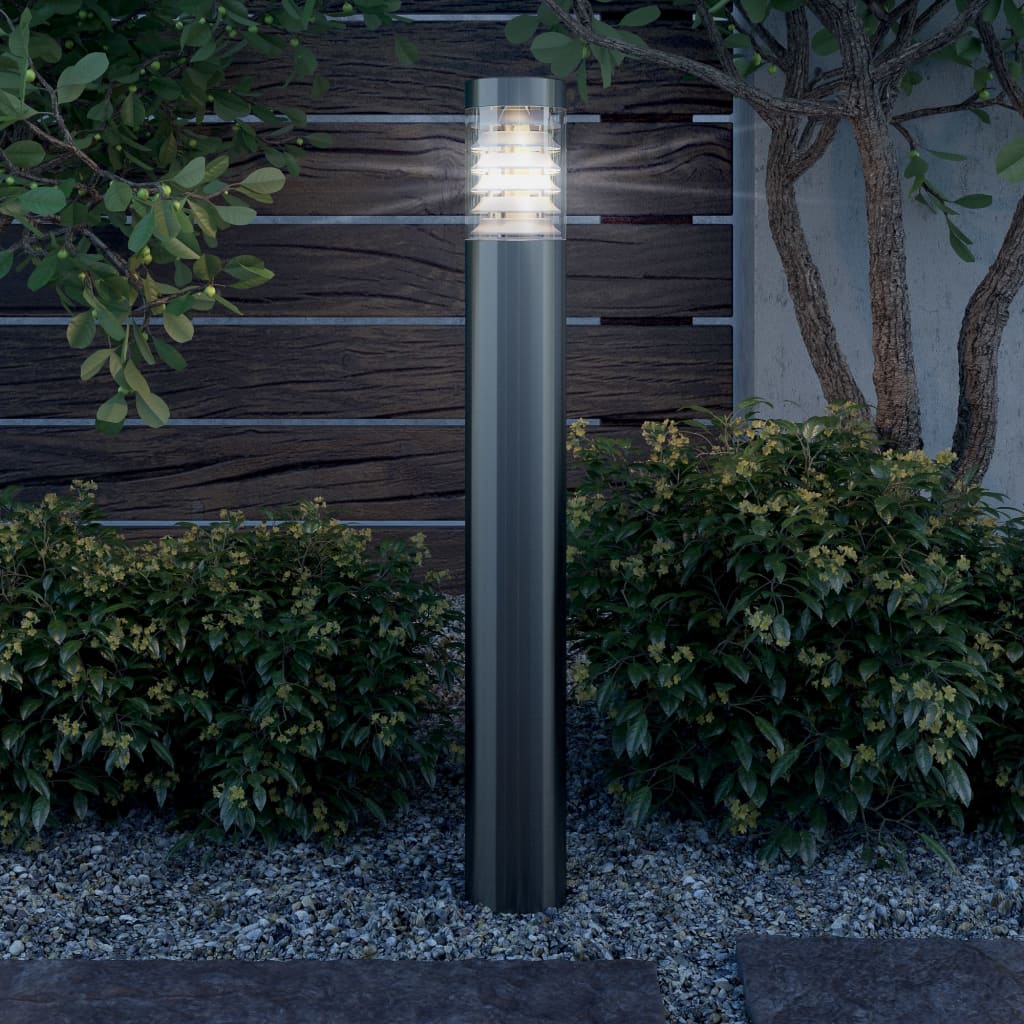 Zahradní Sloupková Lampa Nerezová Ocel