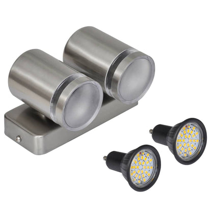 Led Nástěnné Svítidlo Nerezová Ocel Dole S Kuželovou Hlavou