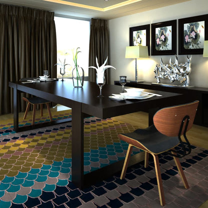 Jídelní Židle 6 Ks Ohýbané Dřevo A Umělá Kůže