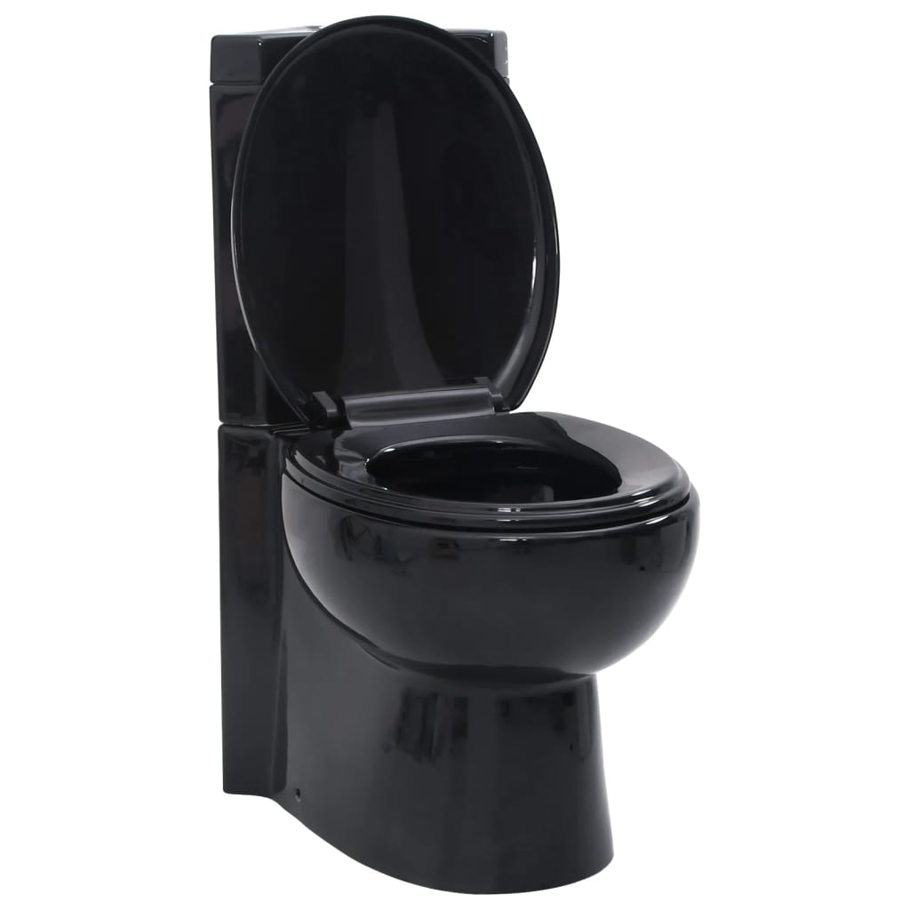 Keramická Toaleta Rohová Černá