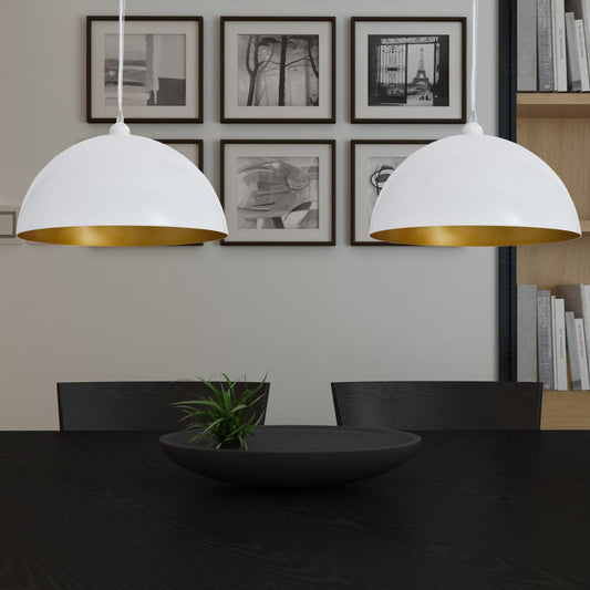 Stropní Lampa Polokoule 2 Ks S Nastavitelnou Výškou