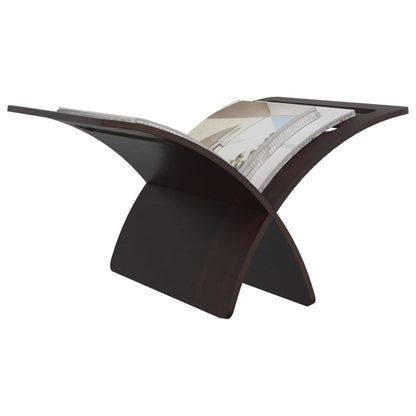 Dřevěný Stojan Na Časopisy Volně Stojící Hnědý