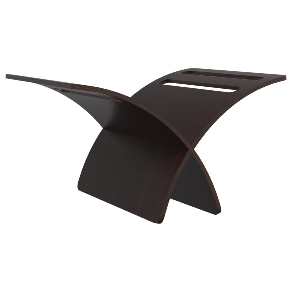 Dřevěný Stojan Na Časopisy Volně Stojící Hnědý