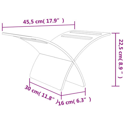 Dřevěný Stojan Na Časopisy Volně Stojící Hnědý