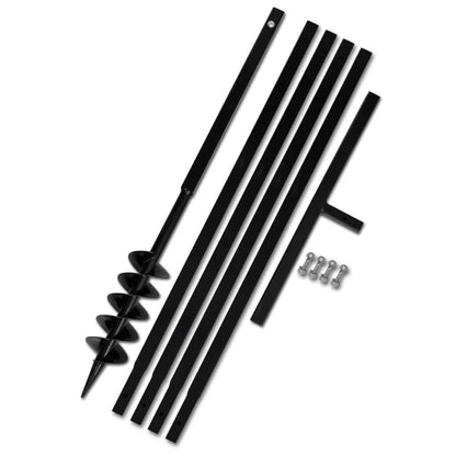 Zemní Vrták S Rukojetí , S Nástavci 9 M, Ocel