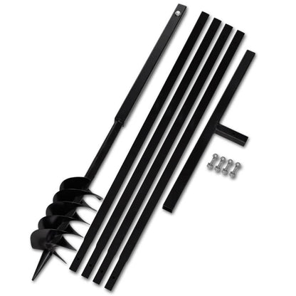 Zemní Vrták S Rukojetí , S Nástavci 9 M, Ocel