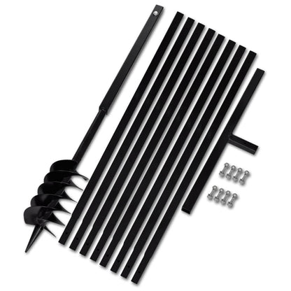 Zemní Vrták S Rukojetí , S Nástavci 9 M, Ocel