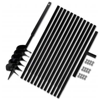 Zemní Vrták S Rukojetí , S Nástavci 9 M, Ocel