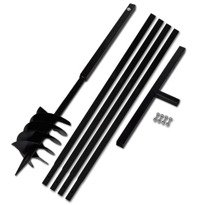 Zemní Vrták S Rukojetí , S Nástavci 9 M, Ocel