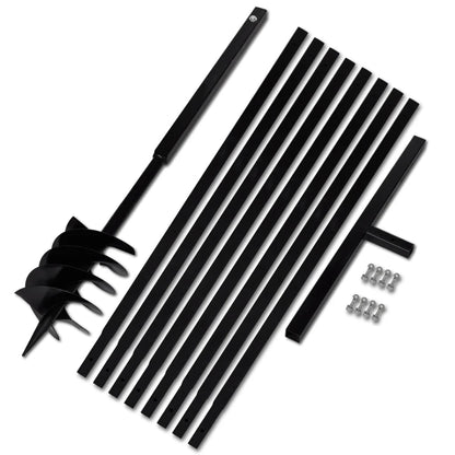 Zemní Vrták S Rukojetí , S Nástavci 9 M, Ocel