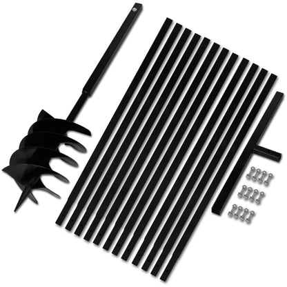 Zemní Vrták S Rukojetí , S Nástavci 9 M, Ocel